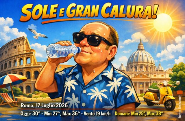 Meteo Roma, previsioni di oggi 17 Luglio 2026