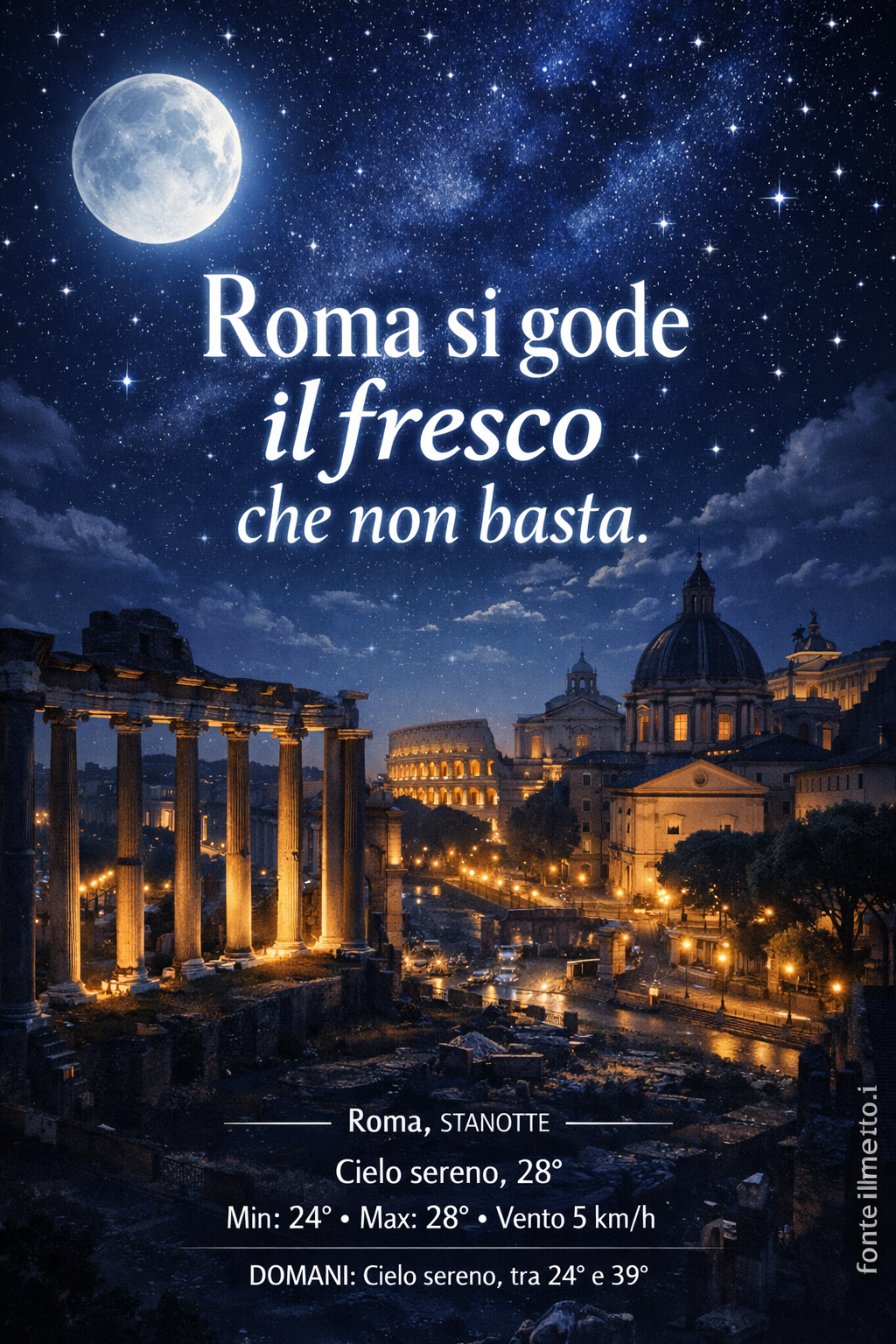 Storia meteo Roma notte - 17 Luglio 2026