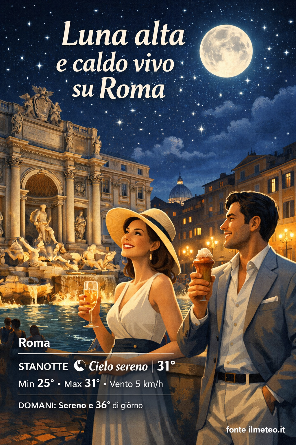 Storia meteo Roma notte - 18 Luglio 2026