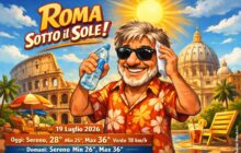 Meteo Roma, previsioni di oggi 19 Luglio 2026: sereno