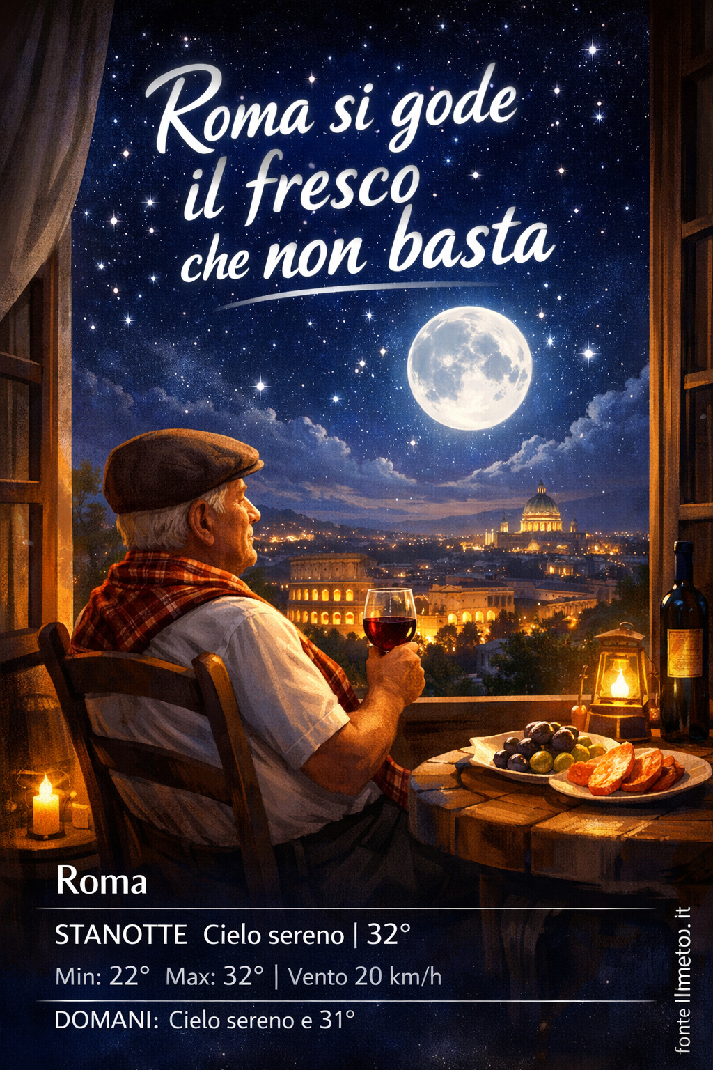 Storia meteo Roma notte - 24 Luglio 2026