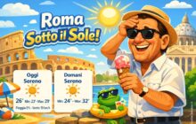 Meteo Roma, previsioni di oggi 25 Luglio 2026: sereno