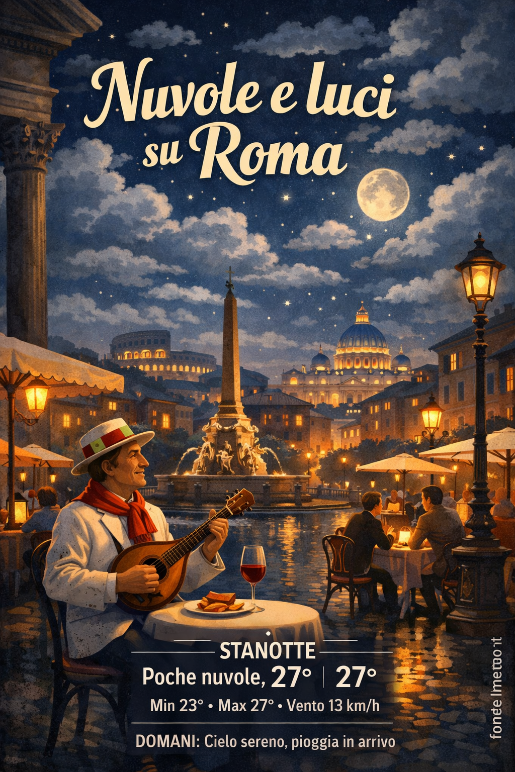 Storia meteo Roma notte - 25 Luglio 2026
