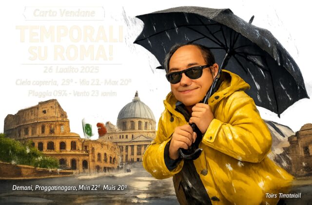 Meteo Roma, previsioni di oggi 26 Luglio 2026: cielo coperto