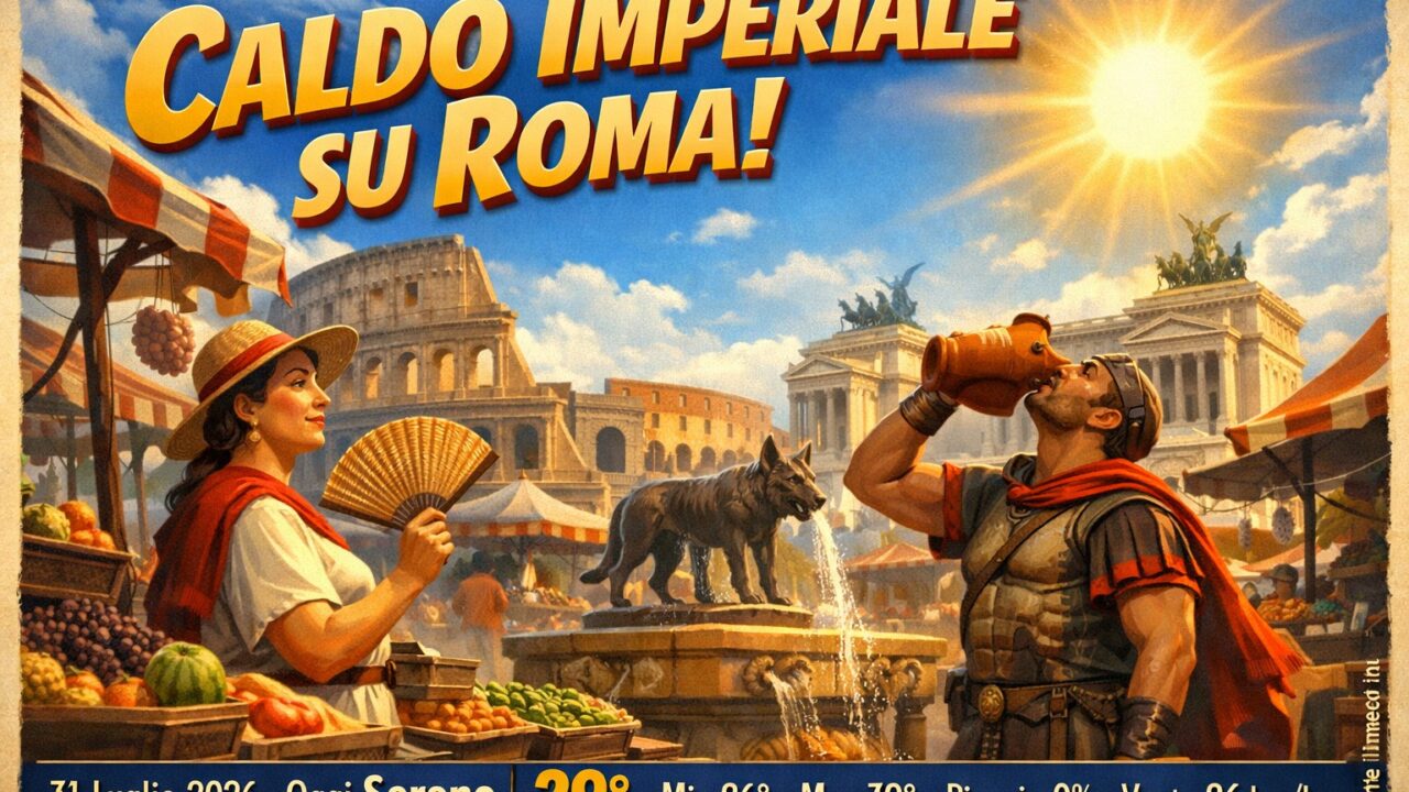 Meteo Roma, previsioni di oggi 31 Luglio 2026: sereno