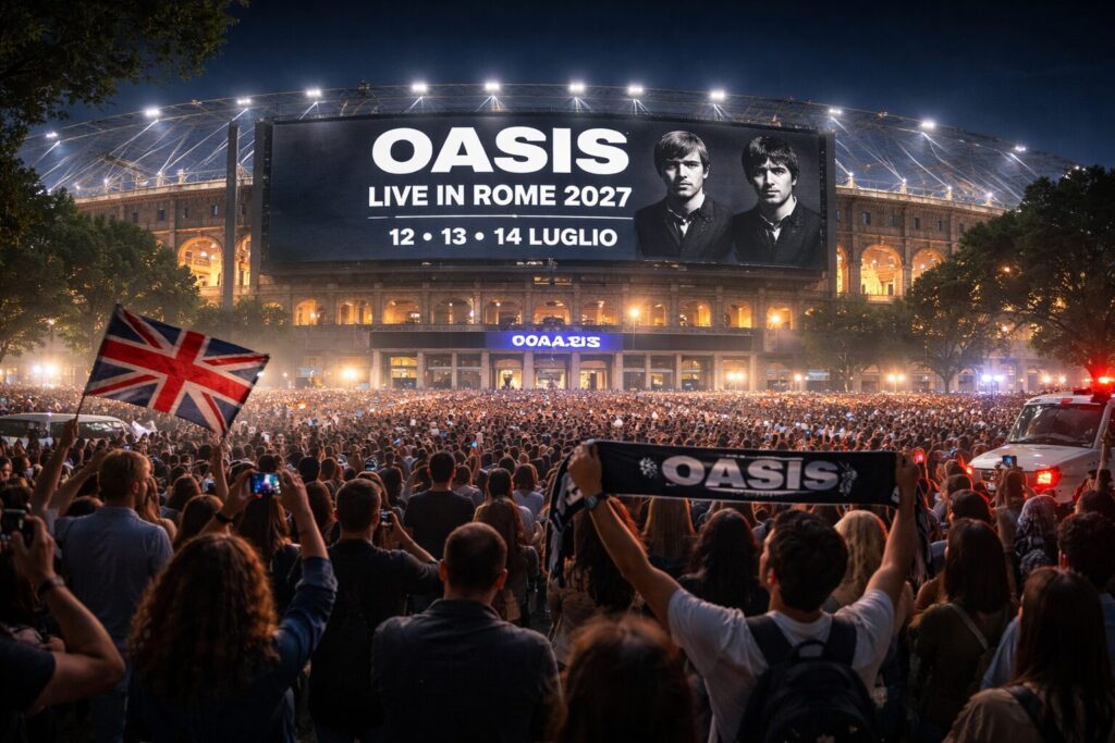 Oasis a Roma nel 2027: la capitale pronta a riabbracciare la storica band