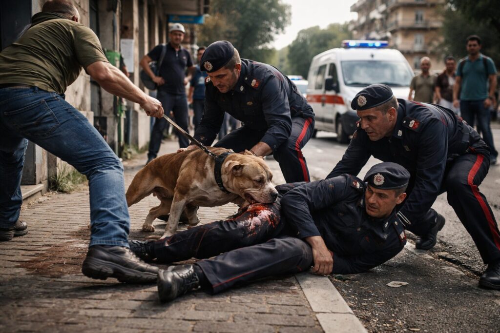 Ostia: Carabiniere morso da pitbull, un caso che scuote la sicurezza urbana