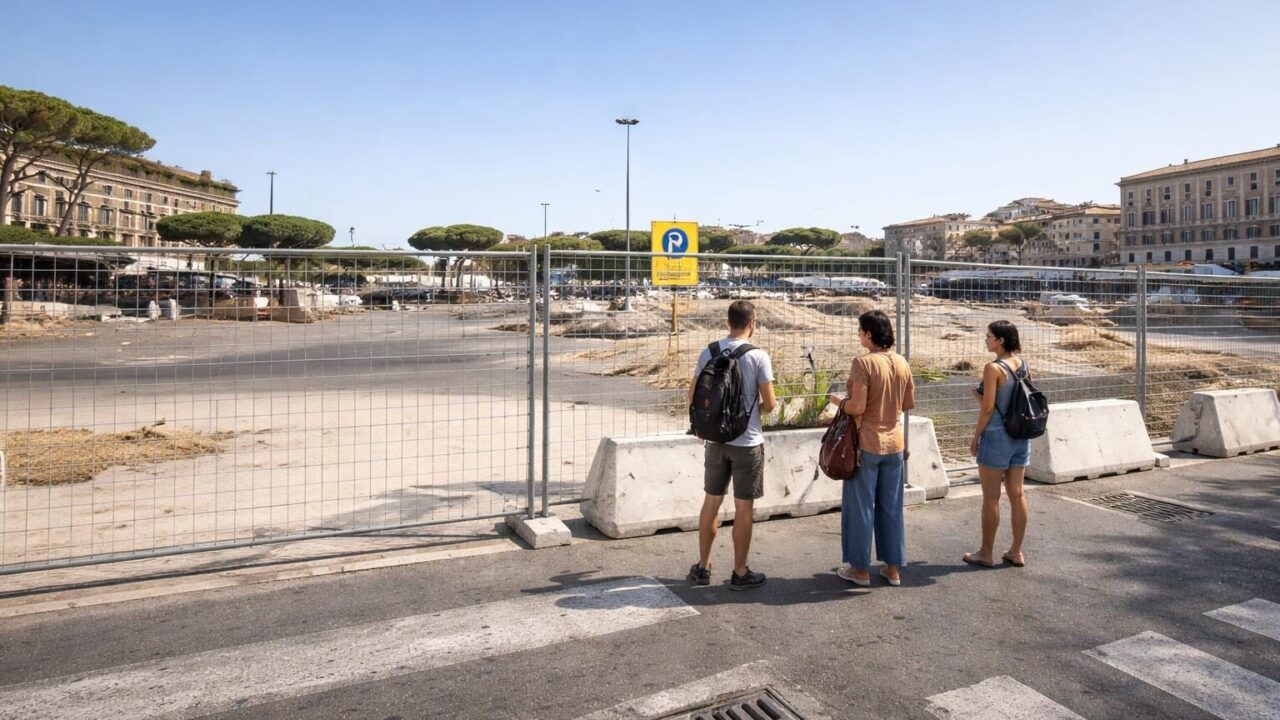 Pendolari nel caos: i lavori a Piazza dei Cinquecento mettono a rischio i trasporti a Roma