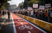 Pista ciclabile a Roma: sicurezza o patrimonio? La protesta infiamma il dibattito