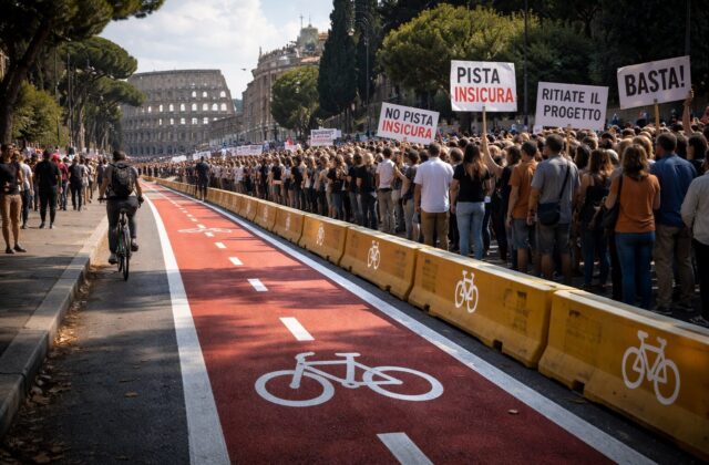 Pista ciclabile a Roma: sicurezza o patrimonio? La protesta infiamma il dibattito