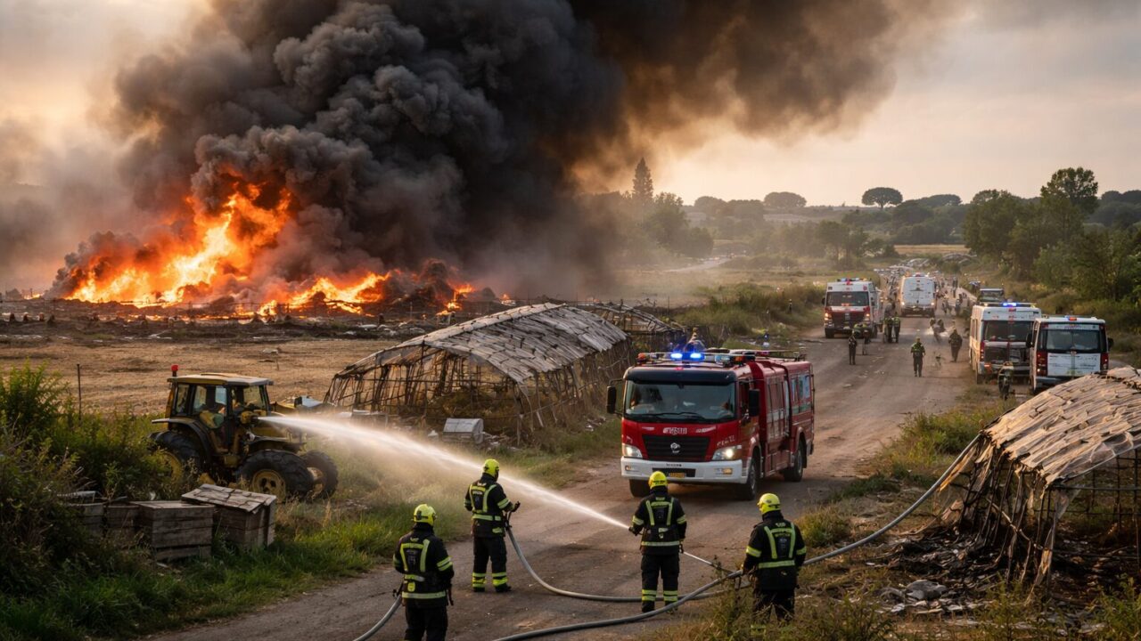 Ponte Galeria in fiamme: un disastro per l’agricoltura romana che chiede urgentemente risposte