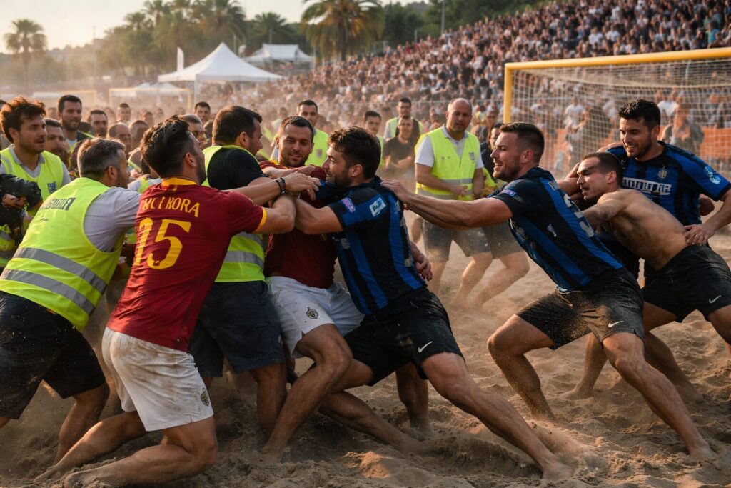 Rissa al Santa Teresa Beach Soccer: Roma e Inter a rischio reputazione