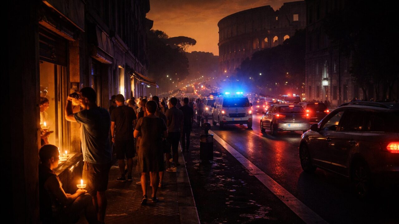 Roma al buio: la crisi energetica colpisce nel caldo torrido