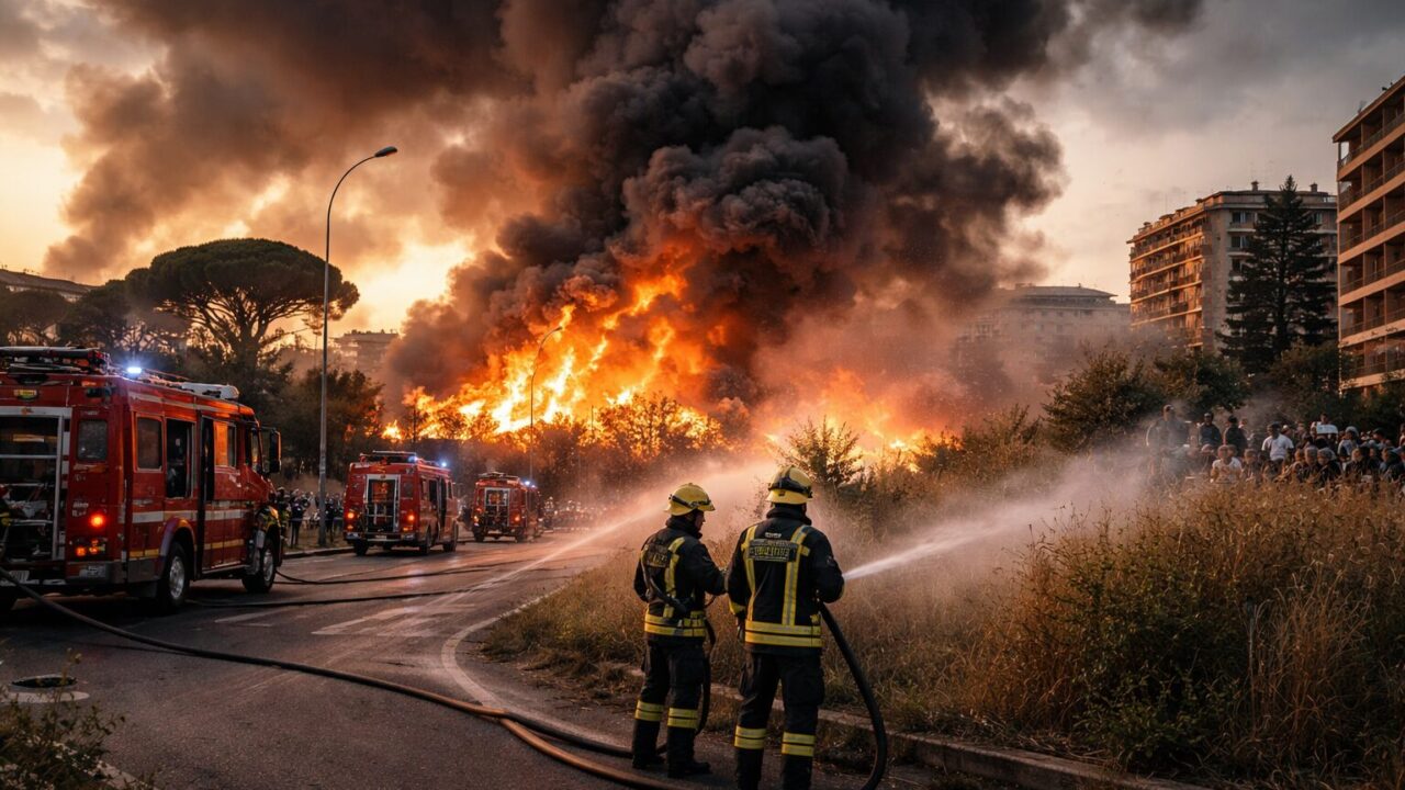 Roma in Emergenza: 25 Incendi in Poche Ore e il Grido di Allerta dei Residenti