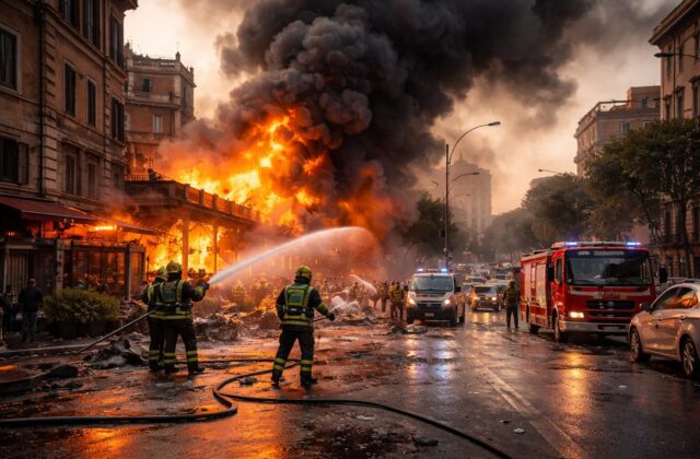 Roma in fiamme: esplosioni e incendi scuotono la capitale
