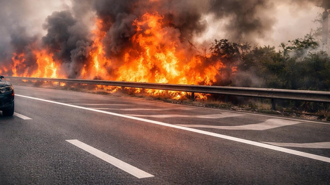 Roma in fiamme: incendi devastanti bloccano il Raccordo Anulare e mettono a rischio la sicurezza stradale