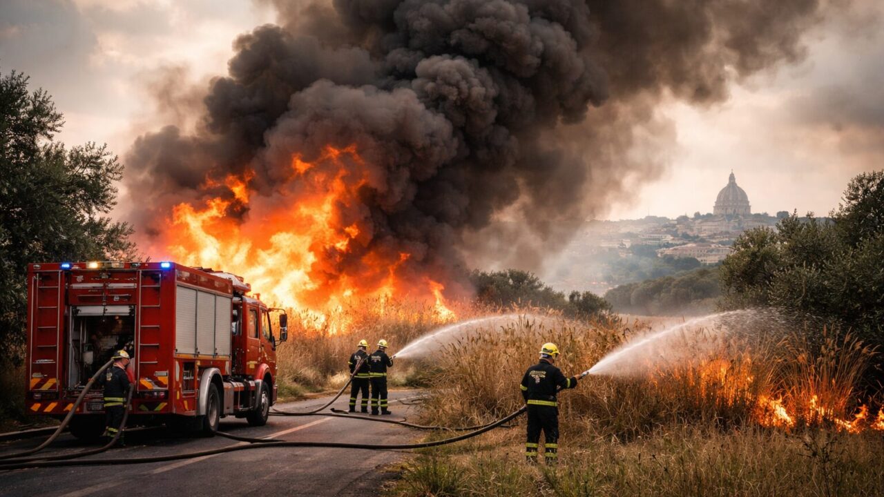 Roma in Fiamme: Incendi di Sterpaglie e Colture Rivelano Un’Emergenza Ignorata