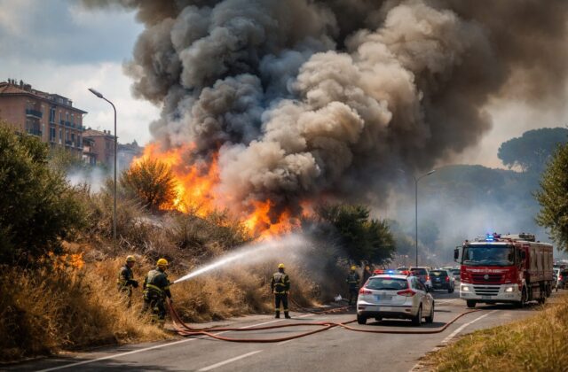 Roma in Fiamme: Incendio alla Pisana Accende l’Allerta per la Sicurezza Ambientale
