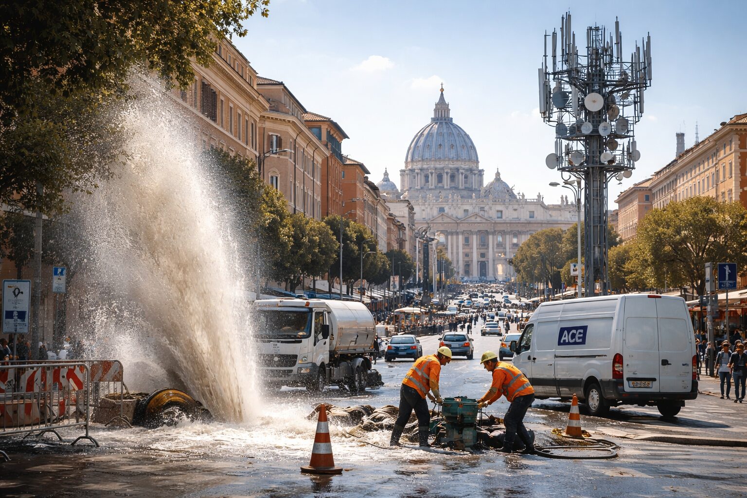 Roma nel caos: sospensioni idriche e antenne di telefonia mobile, che futuro per i servizi?