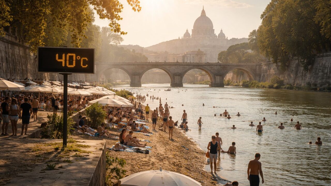 Roma soffoca: la quarta ondata di caldo e la risposta del parco Tiberis