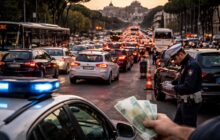 Sanzioni stradali a Roma: 10mila euro per il traffico fuori controllo