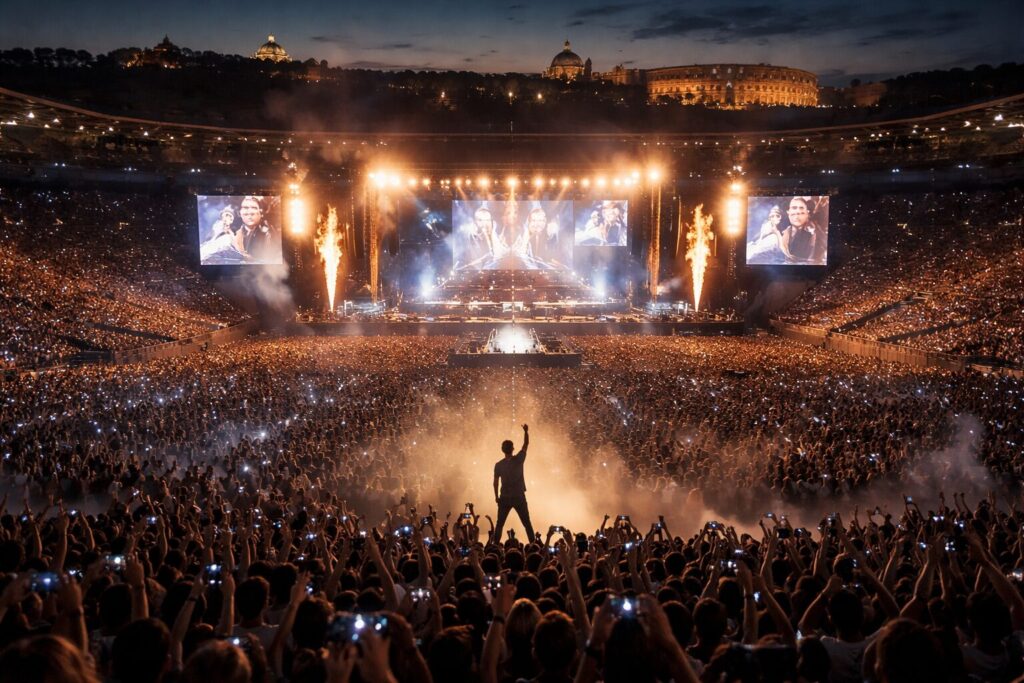Ultimo fa la storia: un concerto che risuona oltre la musica a Roma