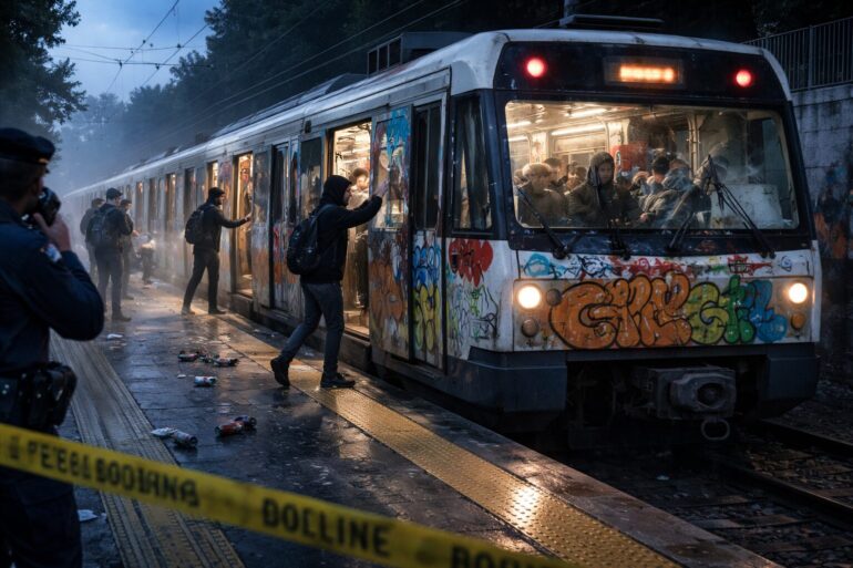 Vandali in azione sulla Metromare: un attacco alla sicurezza pubblica?