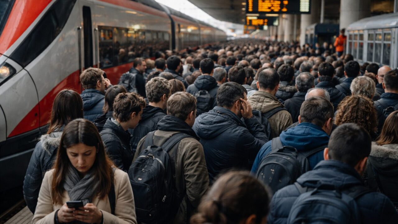 Venerdì nero dei trasporti: pendolari in crisi tra ritardi e disagi