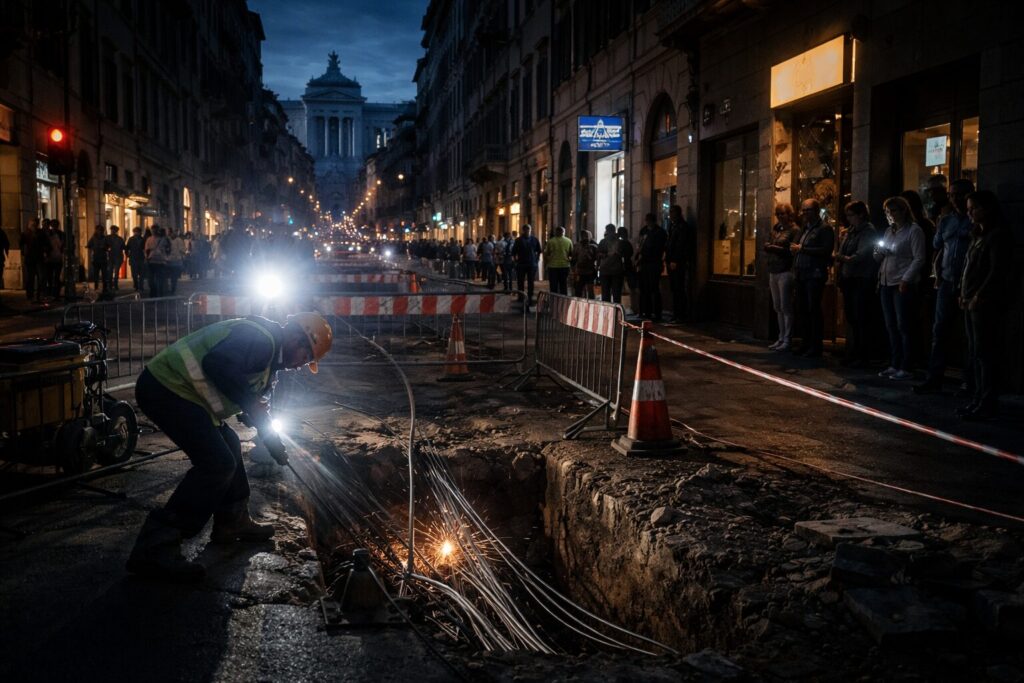 Via Roma nel caos: interruzioni programmate della corrente colpiscono i residenti