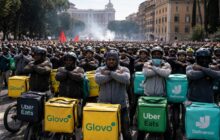 A Roma i rider si fermano: protesta contro le piattaforme e le loro ingiustizie