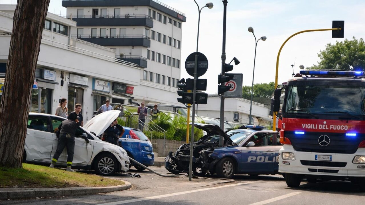 Axa: Incidente stradale coinvolge polizia e aumenta la paura per la sicurezza stradale