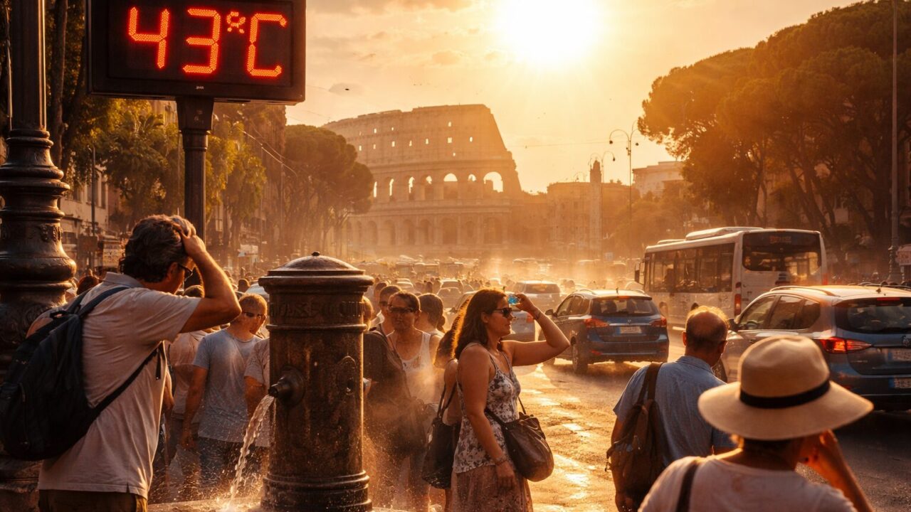 Caldo record a Roma: un’estate da incubo e i Mondiali nel mirino