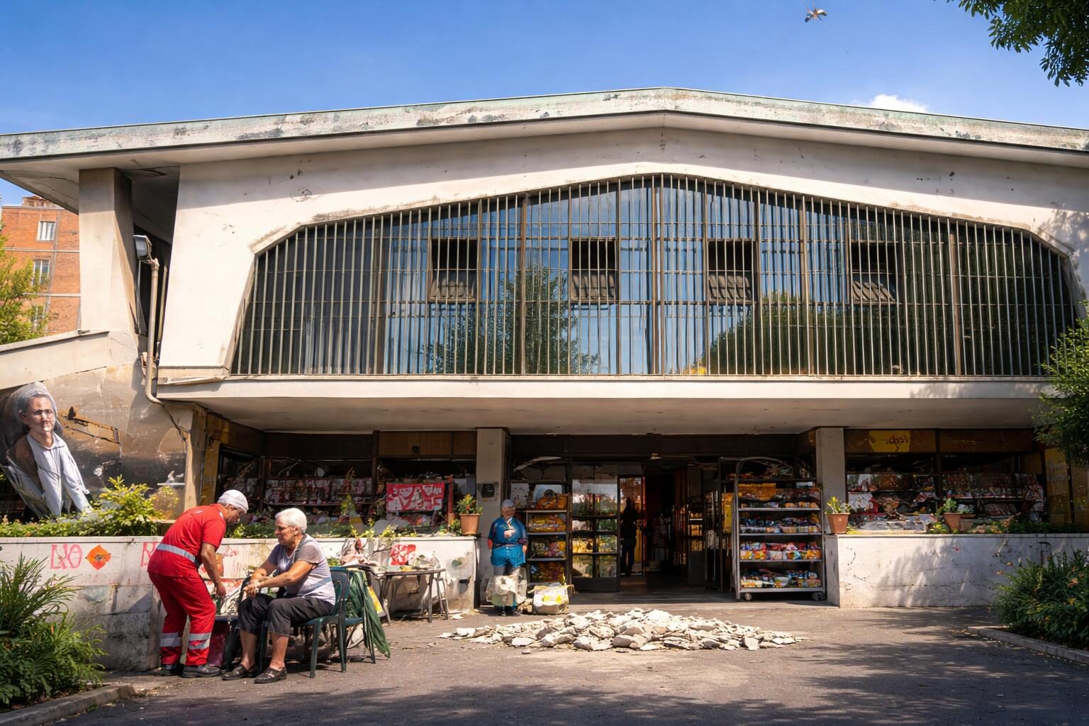 Crollo di intonaco al Mercato del Tufello: un campanello d’allarme per la sicurezza degli anziani a Roma?