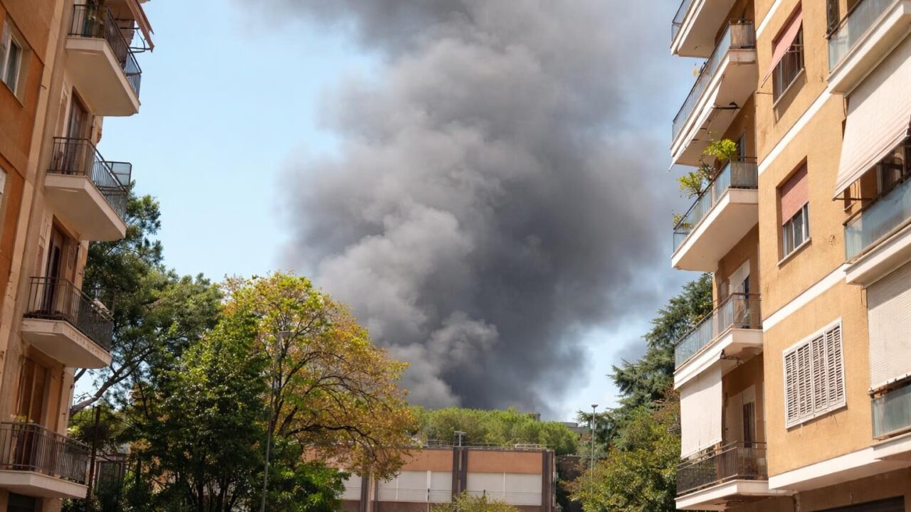Emergenza al Prenestino: l’incendio di rifiuti e le sfide della sicurezza a Roma