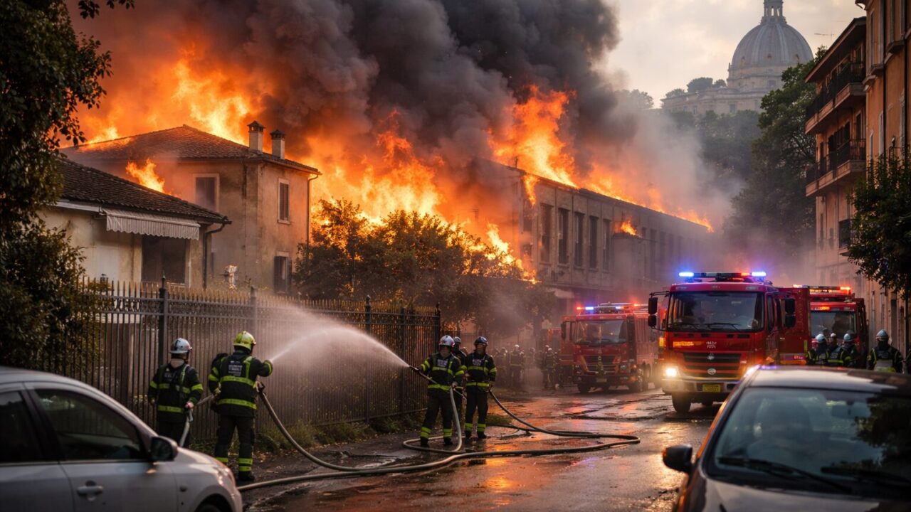 Incendi a Roma: il fuoco minaccia case e patrimoni, è allerta massima