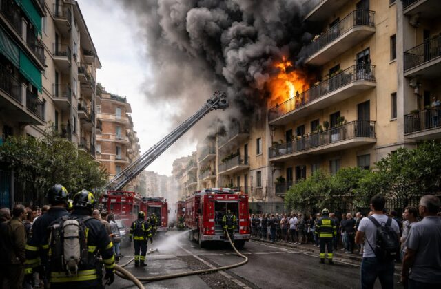 Incendio al Trullo: paura e caos in un condominio romano