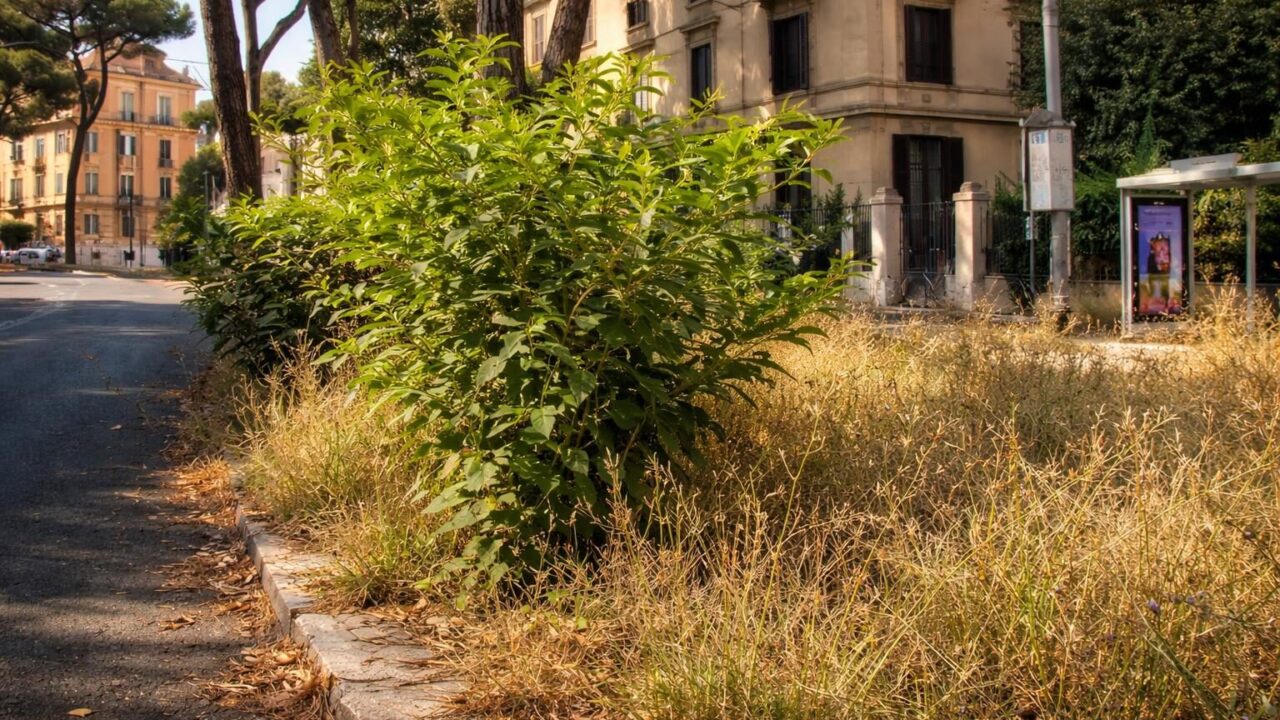 Marciapiedi a Roma: la giungla di erbacce mette a rischio la sicurezza dei cittadini