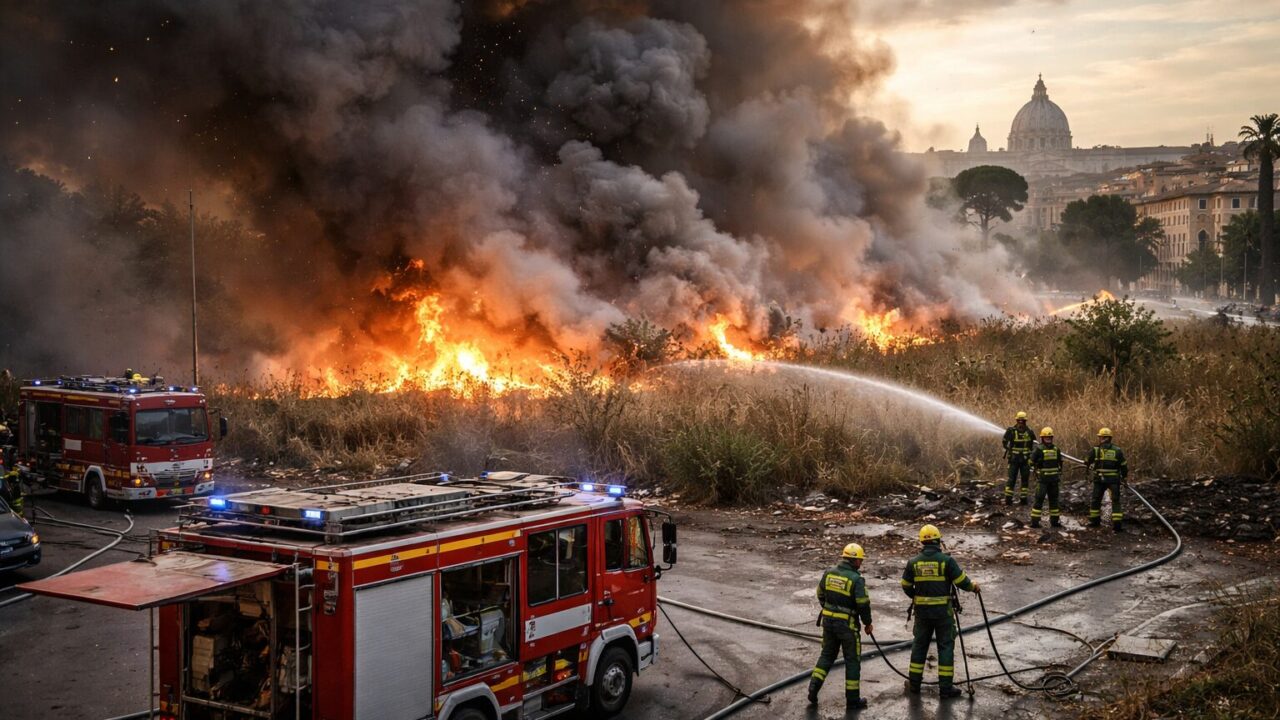 Maxi-rogo a Roma: cenere e paura nel cuore della capitale