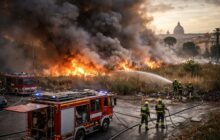 Maxi-rogo a Roma: cenere e paura nel cuore della capitale