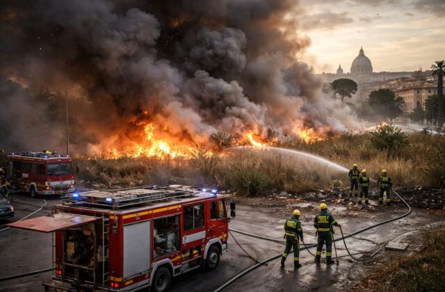 Maxi-rogo a Roma: cenere e paura nel cuore della capitale