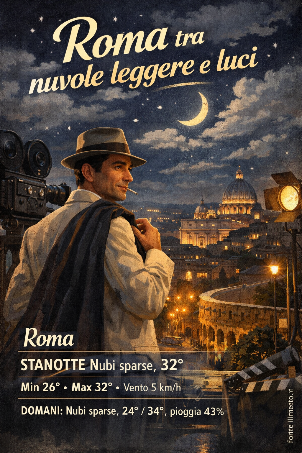 Storia meteo Roma notte - 1 Agosto 2026