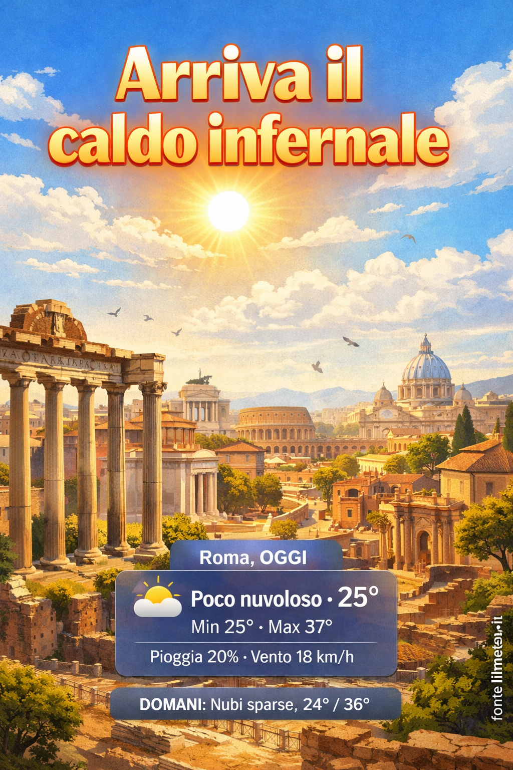 Storia meteo Roma oggi e domani - 4 Agosto 2026