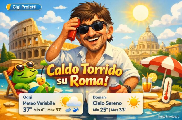 Meteo Roma, previsioni di oggi 7 Agosto 2026: meteo variabile