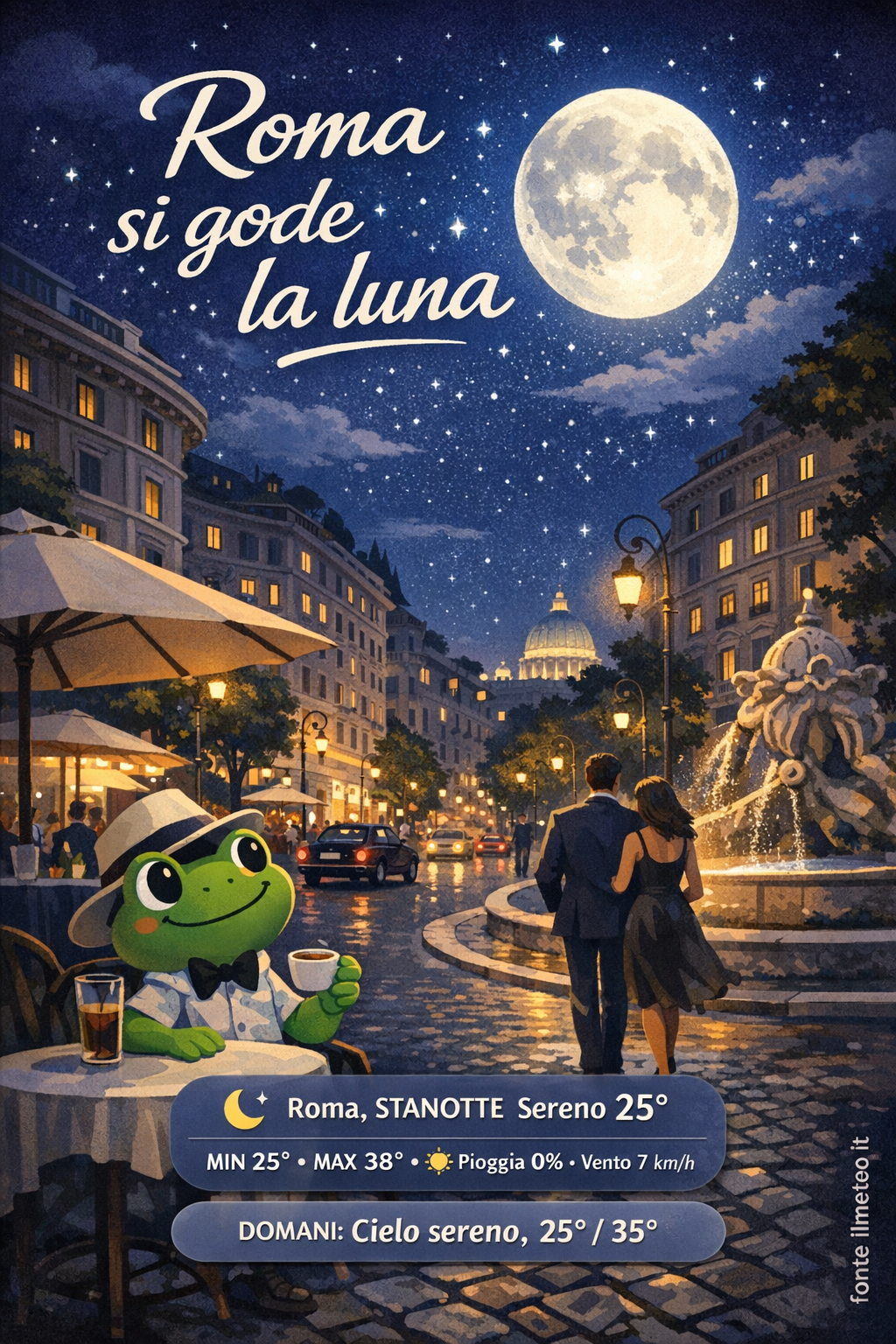 Storia meteo Roma notte - 9 Agosto 2026