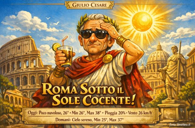Meteo Roma, previsioni di oggi 10 Agosto 2026: poco nuvoloso