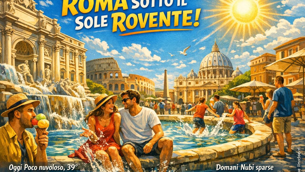 Meteo Roma, previsioni di oggi 11 Agosto 2026: poco nuvoloso