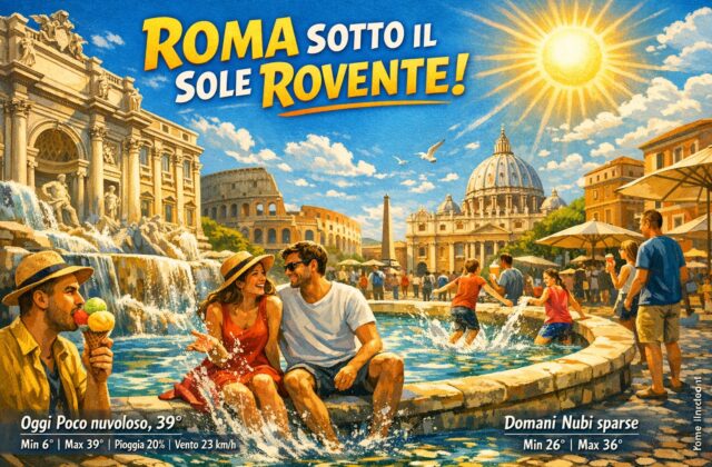 Meteo Roma, previsioni di oggi 11 Agosto 2026: poco nuvoloso