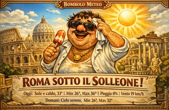 Meteo Roma, previsioni di oggi 15 Agosto 2026: sole e caldo