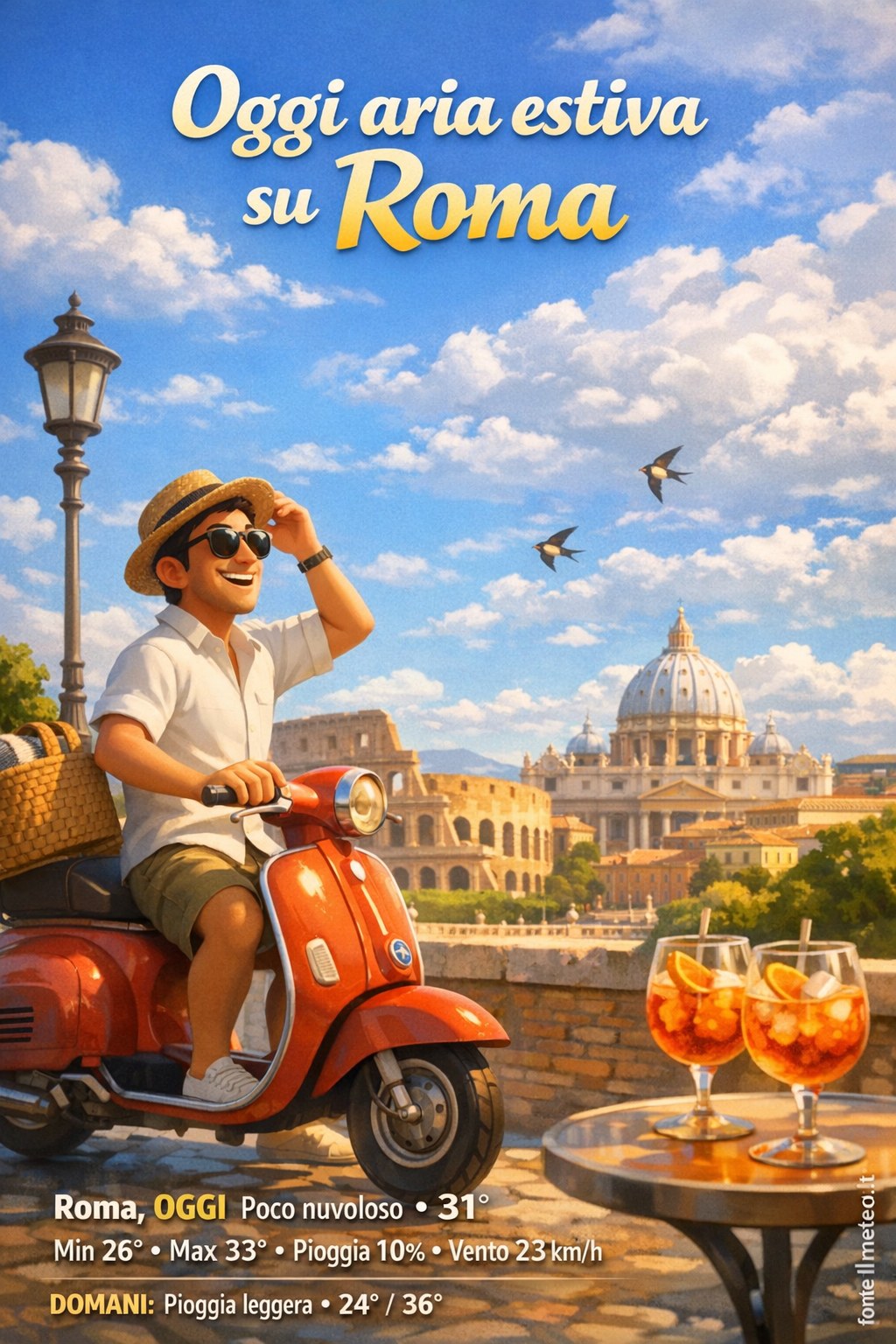 Storia meteo Roma oggi e domani - 17 Agosto 2026