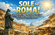 Meteo Roma, previsioni di oggi 18 Agosto 2026: poco nuvoloso